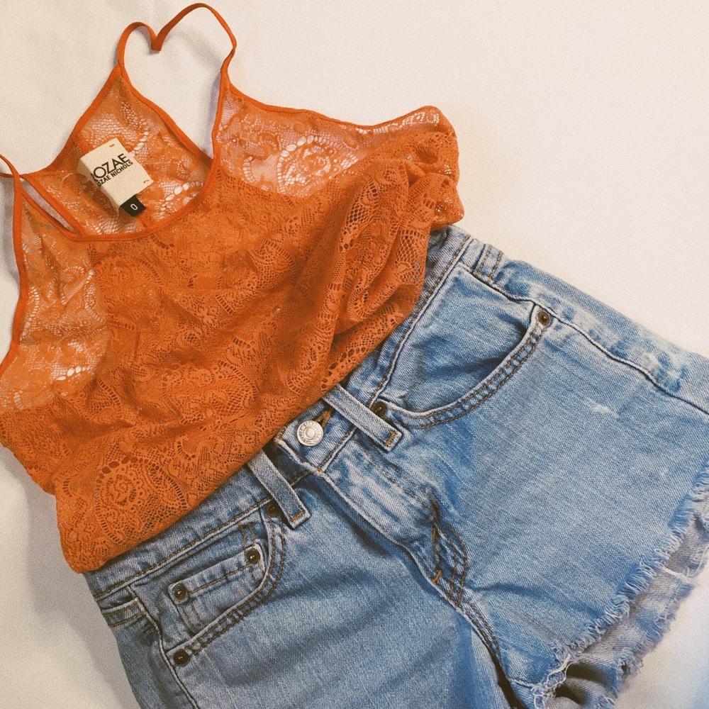 See through Orange/Red - Tank Top